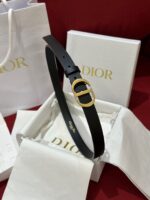 Dior高仿Saddle牛皮腰帶時尚百搭2cm經典金屬CD標