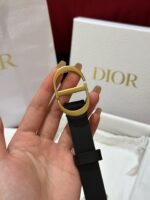 Dior高仿Saddle牛皮腰帶時尚百搭2cm經典金屬CD標