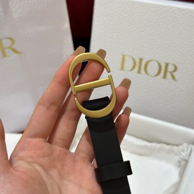 Dior高仿Saddle牛皮腰帶時尚百搭2cm經典金屬CD標