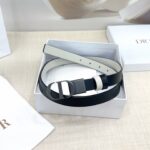 Dior 迪奧 原單女士雙面腰帶2.0cm 頭層牛皮 銅質五金扣