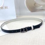 Dior 迪奧 原單女士雙面腰帶2.0cm 頭層牛皮 銅質五金扣