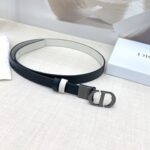 Dior 迪奧 原單女士雙面腰帶2.0cm 頭層牛皮 銅質五金扣