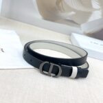 Dior 迪奧 原單女士雙面腰帶2.0cm 頭層牛皮 銅質五金扣