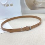 Dior 迪奧 復刻女款雙面腰帶2.0cm 頭層牛皮 銅質五金扣