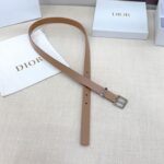 Dior 迪奧 復刻女款雙面腰帶2.0cm 頭層牛皮 銅質五金扣