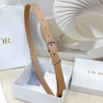 Dior 迪奧 復刻女款雙面腰帶2.0cm 頭層牛皮 銅質五金扣