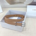 Dior 迪奧 復刻女款雙面腰帶2.0cm 頭層牛皮 銅質五金扣