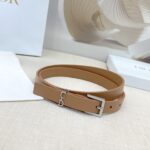 Dior 迪奧 復刻女款雙面腰帶2.0cm 頭層牛皮 銅質五金扣