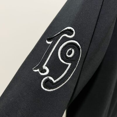 PRADA普拉達高仿420克純棉圓領衛衣 撞色螺紋貼布LOGO刺繡款 精品仿製原單版