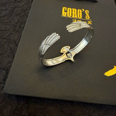 Goro’s高橋吾郎頂級原單飛點金鷹開口手鍊男女同款復古泰銀潮流必備
