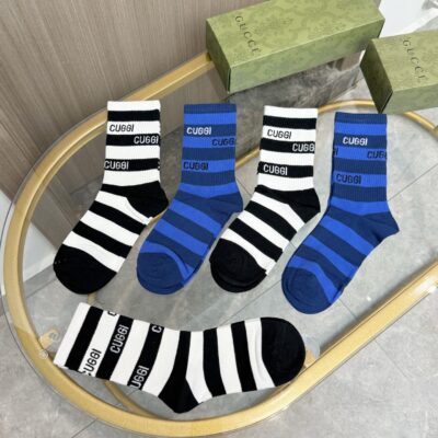 Gucci高仿五雙裝字母襪潮流體香襪網紅必備