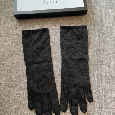 Gucci高仿蕾絲長款手套奢華時尚輕盈彈力設計精品