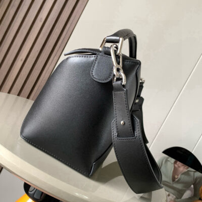 罗意威高仿几何包29CM原厂牛皮手提包复刻版黑色平纹新作