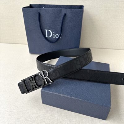 Dior原單 D-Dream金扣銀扣腰帶 頭層牛皮 時尚高雅百搭款