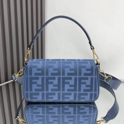 FENDI 限量彩色刺繡法棍包 Baguette 經典復古奶茶色女包