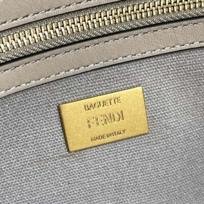 FENDI 限量彩色刺繡法棍包 Baguette 奶茶色復古女包｜精品仿製原單