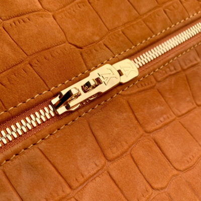 LV 高仿 Express 中號手袋 26358 橙色鱷魚紋 牛皮 Monogram 都市百搭女包