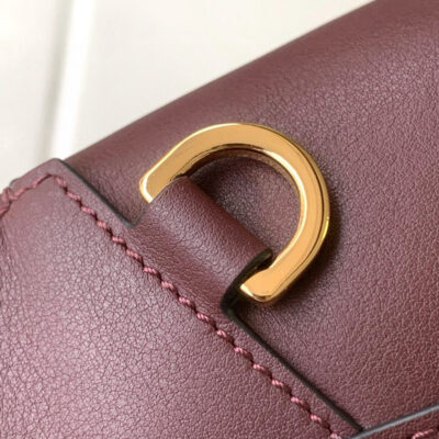 LOEWE 高仿 Puzzle Hobo 酒紅色短肩包 幾何線條設計 質感納帕牛皮精緻百搭款