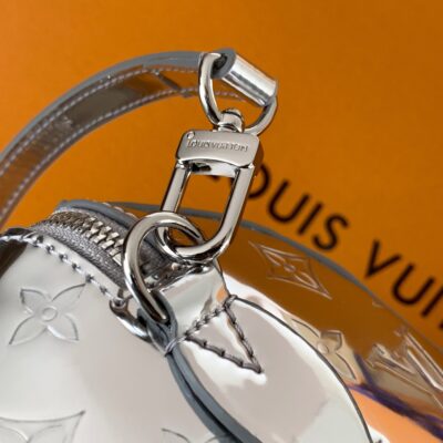 LV 頂級原單 Speedy Bandoulière 20 手袋 M11987 銀色 Monogram Miroir 壓紋帆布