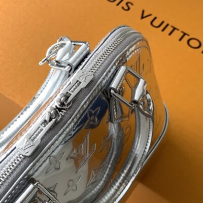 LV 頂級原單 Alma BB 手袋 M26335 銀色Monogram Miroir 涂層帆布