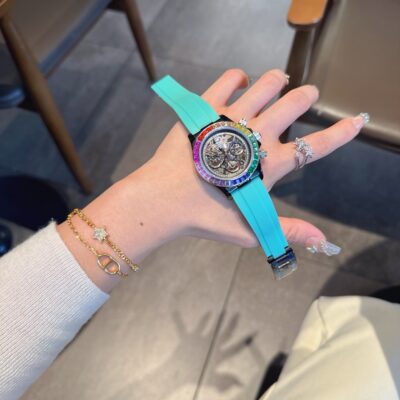ROLEX 勞力士復刻版迪通拿鏤空腕錶 316L 精鋼計時款 夜光奢華運動風