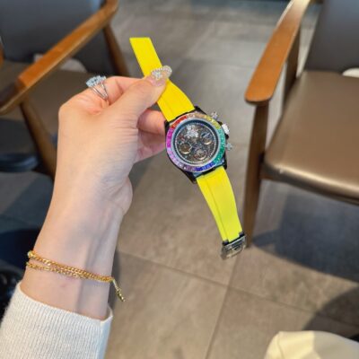 ROLEX 勞力士精品仿製迪通拿鏤空腕錶 316L 精鋼計時款 夜光奢華設計