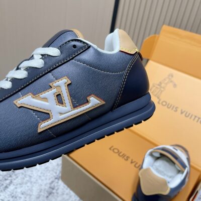 LV 一比一 Charlie 海軍藍拼接運動鞋 高質感時尚男鞋