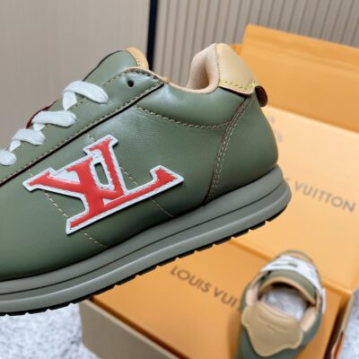 LV 超A貨 Charlie 軍綠紅邊運動鞋 高級質感潮流男鞋