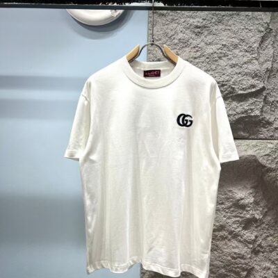 Gucci短袖T恤高仿2026經典白色刺繡款舒適百搭精品推薦