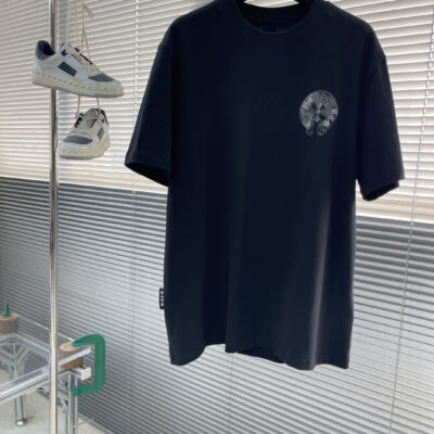 Chrome Hearts 高仿短袖T恤 月亮圖騰印花設計寬鬆百搭款 美式街頭潮流風格