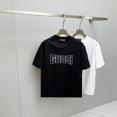 Gucci短袖T恤高仿2026線條LOGO印花設計潮流百搭舒適推薦