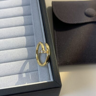 Louis Vuitton高仿戒指金色釘形鑲鑽設計時尚百搭奢華精品風格56789