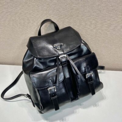 頂級原單 Prada1BZ811B 油蠟小牛皮雙肩背包