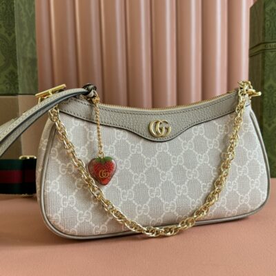 Gucci頂級原單腋下包GG老花鏈條設計復古時尚百搭迷你單肩包735132