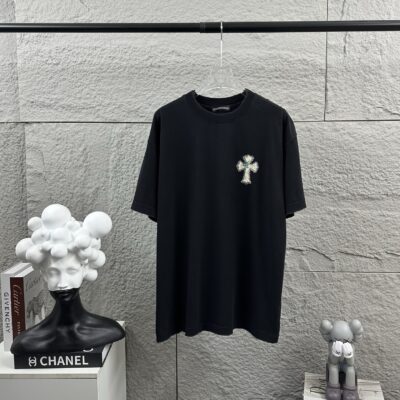Chrome Hearts 高仿短袖T恤 十字刺繡設計潮流百搭款 美式街頭風格