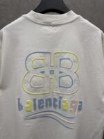 Balenciaga一比一短袖T恤白色BB刺繡設計極簡百搭新品歐美潮流風