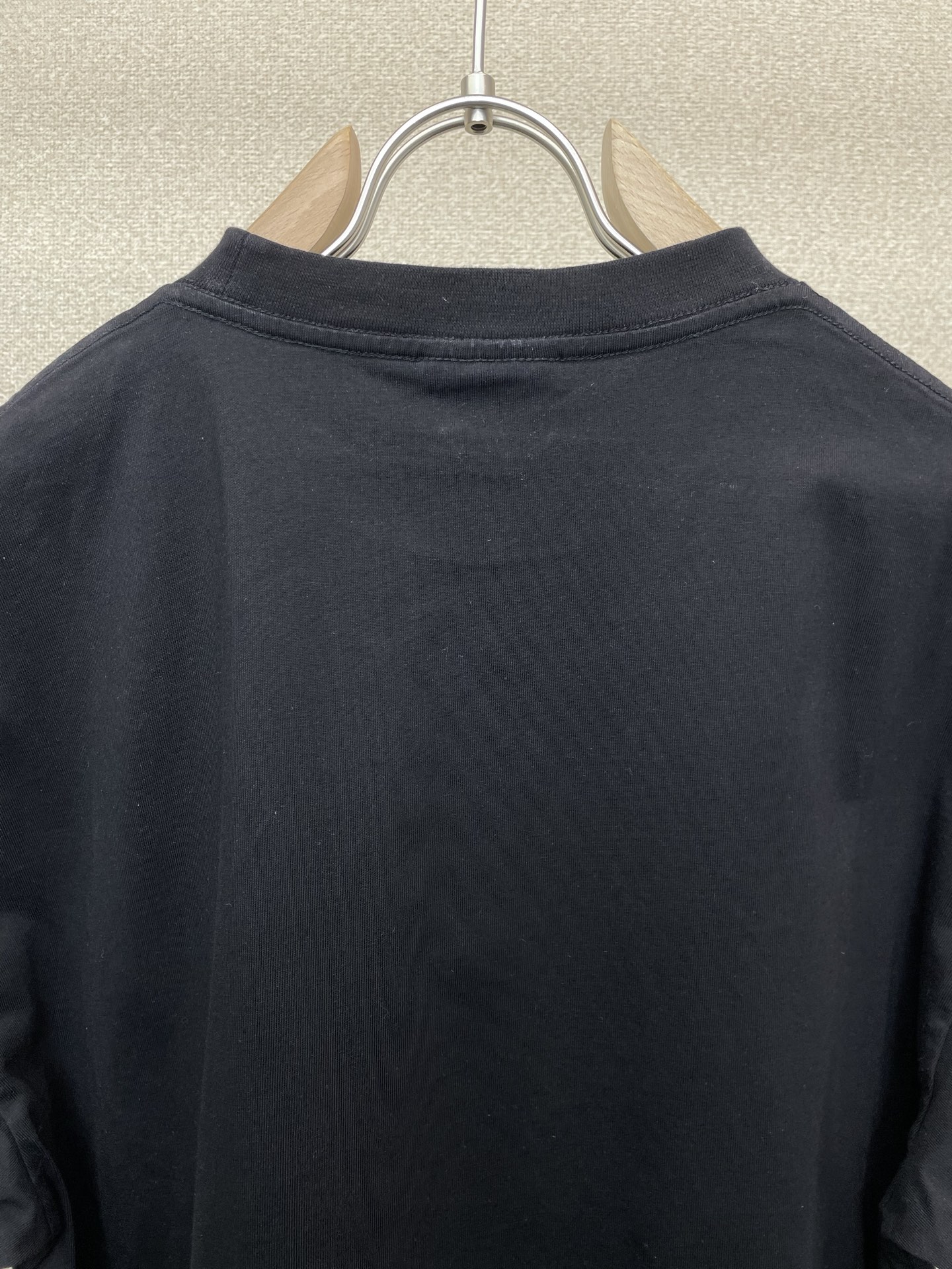 Balenciaga高仿短袖T恤復古水洗灰白小Logo設計簡約百搭新品街頭風