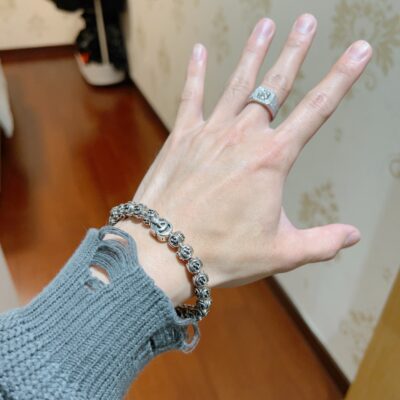 Gucci精品仿製手鍊雙G圓珠鏈條設計復古時尚高級質感風格