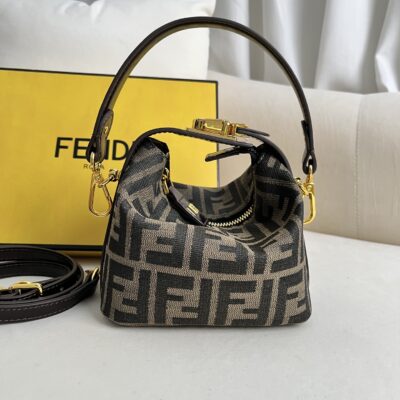 Fendi復刻版雙FF老花飯盒包 016 中古人氣小包