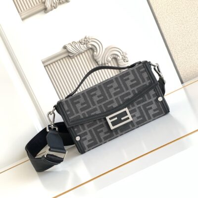 Fendi原單級Baguette Soft Trunk 7VA565 FF提花斜背包
