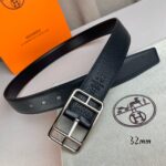 愛馬仕A貨雙面皮帶方扣設計32mm經典百搭商務休閒精品風格