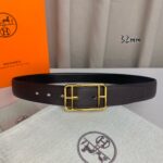 愛馬仕一比一雙面皮帶方扣設計32mm經典百搭商務高端精品風格