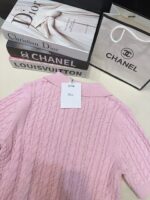 Dior高仿粉色針織Polo短袖上衣一比一復刻學院風氣質修身毛衣