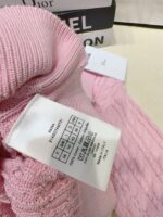 Dior高仿粉色針織Polo短袖上衣一比一復刻學院風氣質修身毛衣