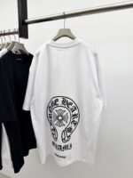 Chrome Hearts高仿短袖T恤白色口袋徽章刺繡寬鬆版簡約百搭潮流風