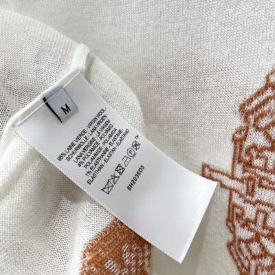 愛馬仕A貨針織短袖圖騰刺繡設計高端質感百搭優雅精品風格