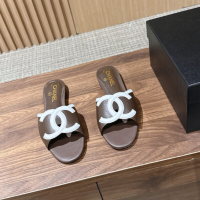 CHANEL高仿雙C平底拖鞋簡約百搭夏日輕奢法式時尚女鞋