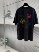 LV高仿霓虹Monogram印花短袖T恤寬鬆高街潮流百搭男裝