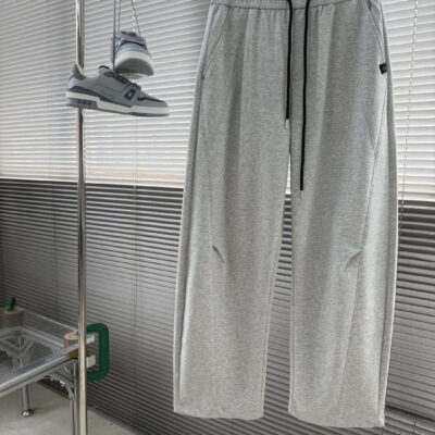 LV精品仿製抽繩休閒長褲寬鬆垂墜直筒運動潮流男裝