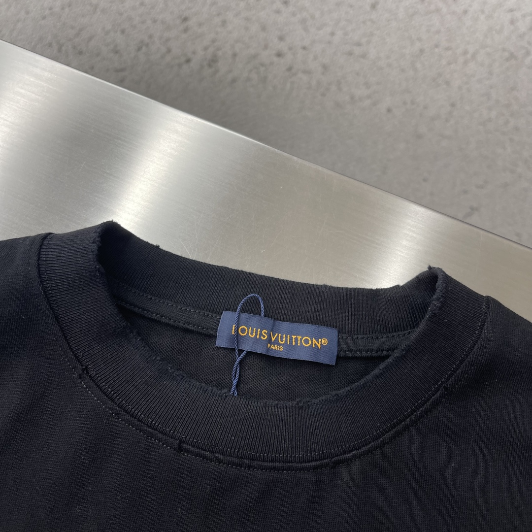 LV頂級原單字母Logo短袖T恤寬鬆高街百搭男裝